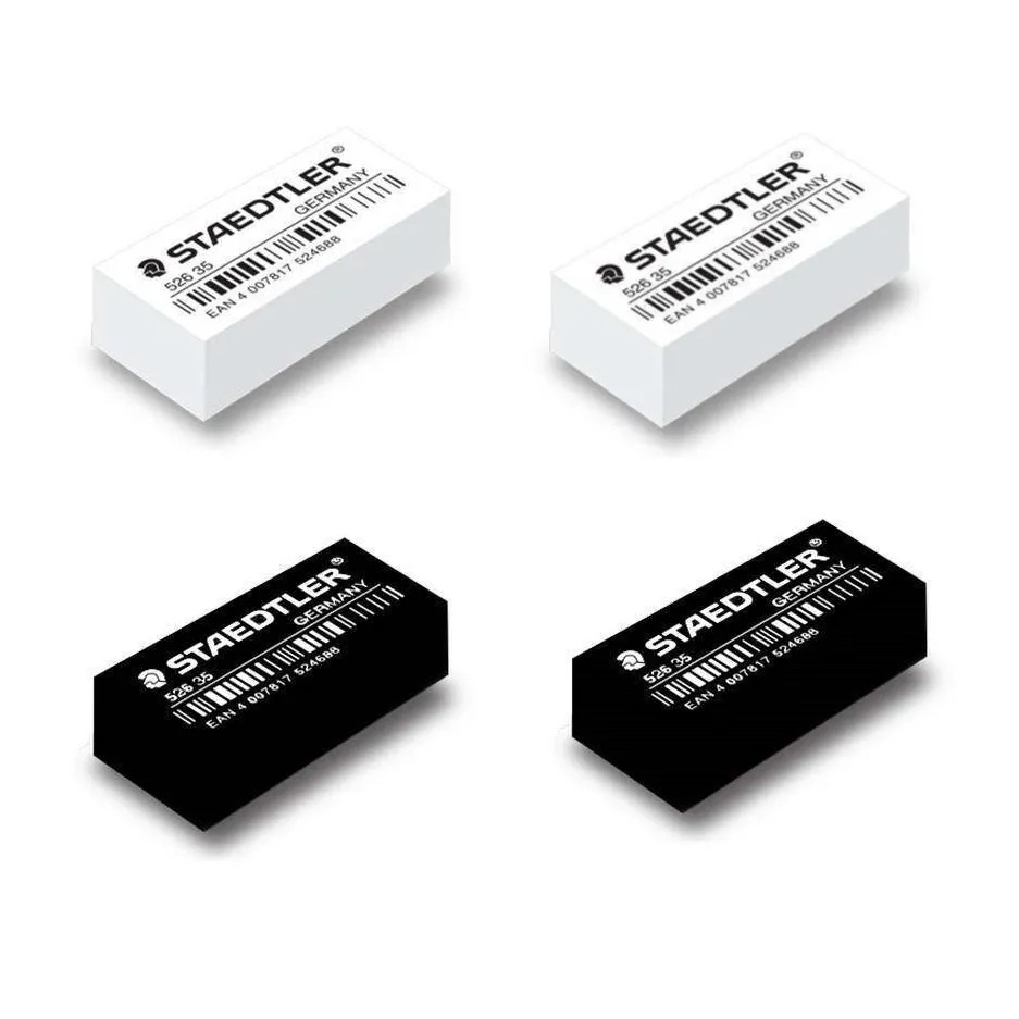 ยางลบดินสอ Staedtler สีขาว/สีดำ