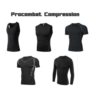 เสื้อรัดกล้ามเนื้อ Pro Combat เสื้อกล้าม-แขนกุด-แขนสั้น-แขนยาว สำหรับเล่นบาส, ออกกำลังกาย