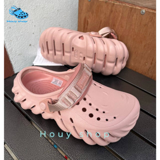 Crocs Echo Clog รองเท้าสุขภาพผู้ชายใหม่ รองเท้าแตะชายหญิง กันลื่น ระบายอากาศ น้ําหนักเบา สําหรับเดินทาง