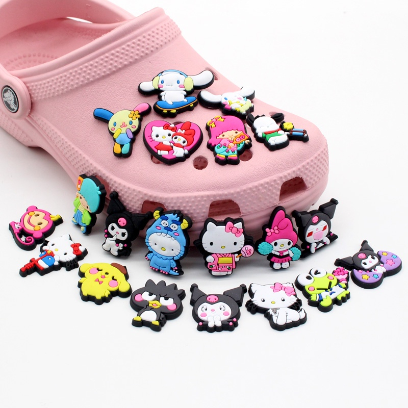ตัวติดรองเท้า Pvc ตัวการ์ตูน มายเมโลดี้ Melody Kulomi kitty สำหรับตกแต่ง Diy รองเท้าหัวโต CROCS JIBBITZ ติดง่าย น่ารัก