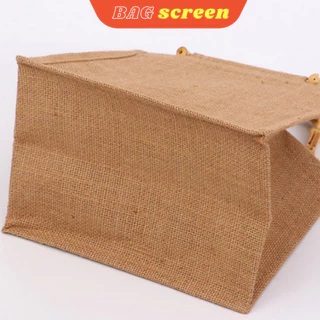 กระเป๋าสาน Jute กระเป๋าถือ DIY bag กระเป๋าสกรีน รับสกรีน สำหรับแจกงานสัมมนาและอื่นๆ