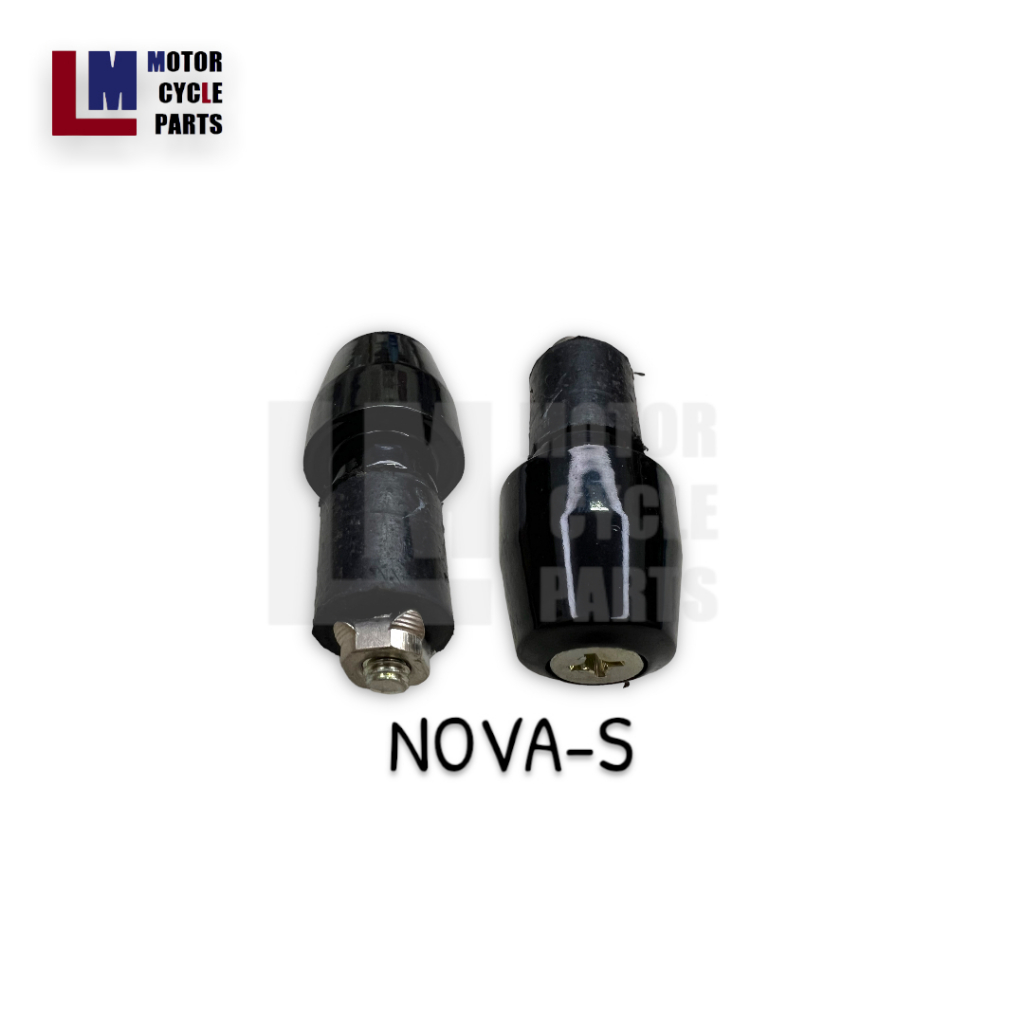 น็อตปลายแฮนด์ ขายราคาเป็นคู่ HONDA NOVA S , NOVA-S สีดำ ตุ้มปลายแฮนด์ อะไหล่มอเตอร์ไซค์