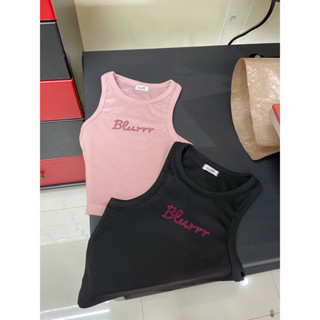 wink BLURRR tank top ( เสื้อกล้ามครอปสกรีนเพชร ) มีหลายสี