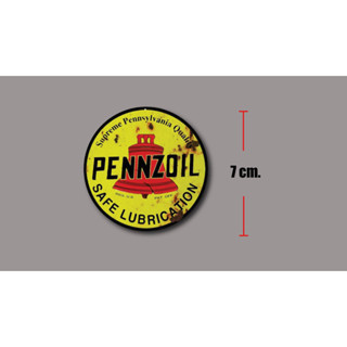 sticker pvc pennzoil สติกเกอร์ เพนซ์ออย งานออฟเซ็ทแท้ pvc กันน้ำ กันแดด