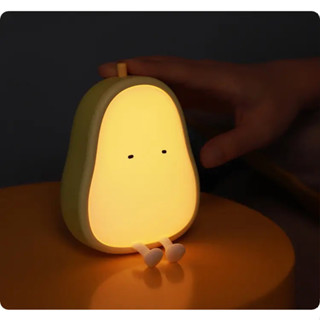 MUID PEAR NIGHT LAMP เจ้าลูกแพร โคมไฟไร้สาย ตั้งเวลาได้ เปิด ปิด ระบบสัมผัส silicone พรีเมี่ยม