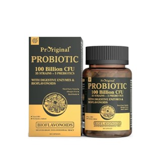 the Proriginal Probiotics with Prebiotics for Men &amp; Women 35 Strains Organic 100 Billion CFU for Gut &amp; Digestive 60 Caps