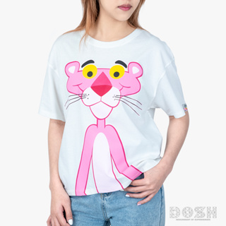 DOSH WOMENS CROPPED TOPS  PINK PANTHER เสื้อยืดทรงครอปหลวม ผู้หญิง 9DPPWT1004-DPPWT1004-OW