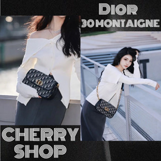 🍒DIOR 30 MONTAIGNE AVENUE BAG กระเป๋าสุภาพสตรี/สะพายไหล่ กระเป๋าแมสเซนเจอร์🍒