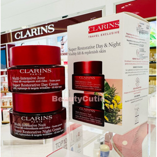 🌟สูตรใหม่‼️Clarins Replenishing Partners Super Restorative Day &amp; Night Set ผลิต 11/2022🌟ป้ายคิง แท้💯 จาก King Power