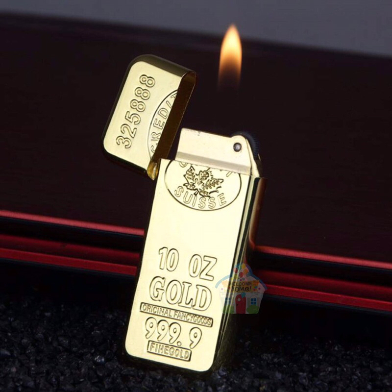 ไฟแช็ค ไฟเปลว ทรงทองคำแท่ง ไฟแช็ค ไฟเปลว ทรงทองคำแท่ง - ใช้แก๊สในการจุดไฟ  - ไฟแบบไฟเปลว - ขนาด 64x26 mm