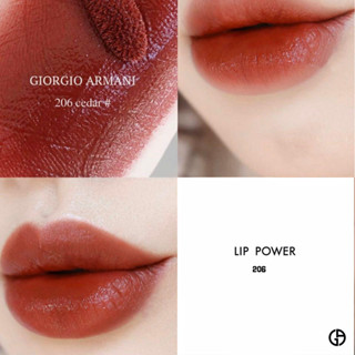 ลิปสติกGIORGIO ARMANI Lipstick สี#206 MAESTRO ลิปมาเอสโตร ซาตินใหม่ล่าสุด แท้100%(แถมกล่องเซ็ท+น้ำหอมขนาดทดลอง 2 ชิ้น)