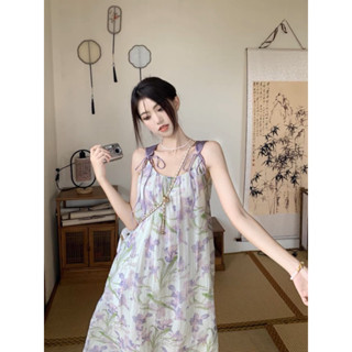 💜🤍💜Purple Flora Maxi Dress💜🤍💜 ป้ายypy