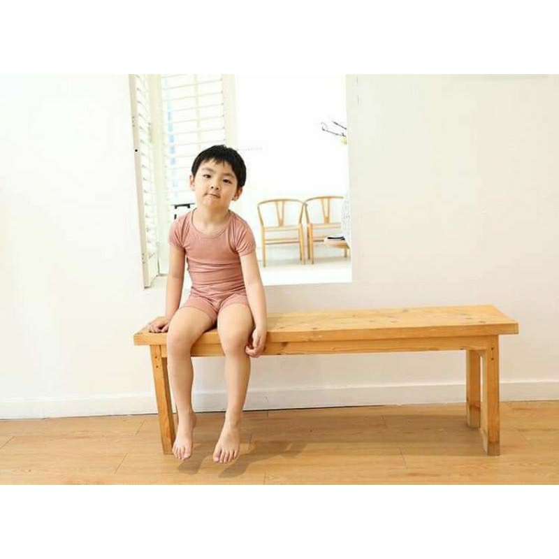 ชุดเสื้อผ้ากางเกงขาสั้น ชุดเด็กพุงป่อง ชุดเด็กผ้าเด้ง ชุดเด็กMinky Mom พร้อมส่ง - รูปที่ 4