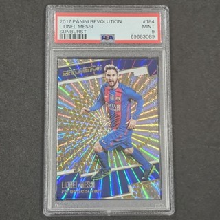 2017 Panini Revolution Sunburst Soccer Lionel Messi PSA 9