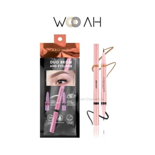 อายไลน์เนอร์ Browit Duo Brow And Eyeliner บราวอิท น้องฉัตร ดินสอเขียนคิ้วและอายไลน์เนอร์ ติดทน กันน้ำ เขียนดวงตาและคิ้ว