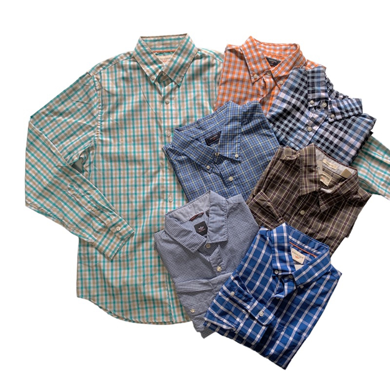LU107 | Dockers เสื้อเชิ้ต เชิ้ตแขนยาว/แขนสั้น ลายสก็อต ของแท้