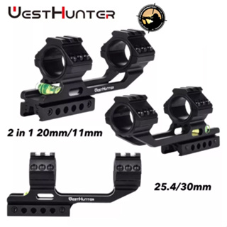 WESTHUNTER Tactical Scope Mount ขาเยื้องจับได้ทั้งราง20มิลและ11มิล ใส่ท่อ25และ30มิล แข็งแรงคุณภาพสูง รับประกันของแท้ 100