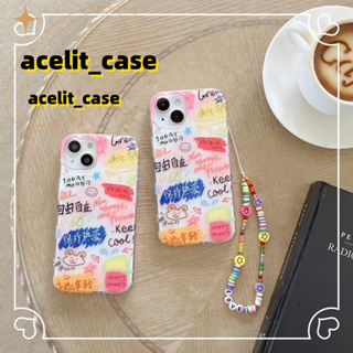 ❤️ส่งของขวัญ❤️ เคสไอโฟน 11 12 13 14 Pro Max กราฟฟิตี การ์ตูน แฟชั่น ความนิยม น่ารัก Case for iPhone สไตล์วรรณศิลป์