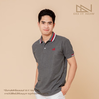 เสื้อโปโล รุ่น Rocking Horse  🔥สีเทาท็อปดำ🔥 (ชาย)  By Doitnow  สินค้าคุณภาพ จากแห่งผลิตโดยตรง!!