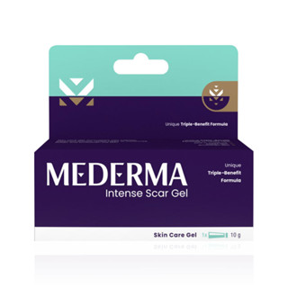 Mederma Intense Scar Gel 10g มีเดอม่า อินเทนส์ สการ์ เจล 10 กรัม | เจลทาแผลเป็น ลดเลือนรอยสิว รอยดำ