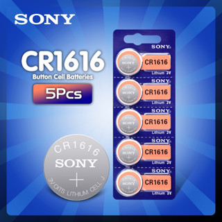 5PCS CR1616 ปุ่มเซลล์แบบเหรียญแบตเตอรี่ SONY 100% Original cr 1616 3V แบตเตอรี่ลิเธียม DL1616 ECR1616