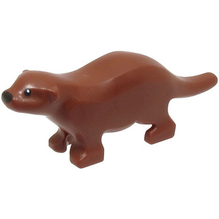 [ Animal ] ชิ้นส่วนเลโก้ Lego Part Otter with Black Eyes and Nose Pattern (67631pb01) ราคา/ชิ้น