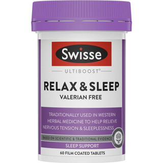 Swisse Ultiboost Relax &amp; Sleep 60 Tablets ลดอาการนอนไม่หลับ และช่วยให้หลับสนิท