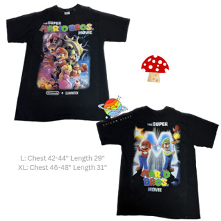 เสื้อยืดผ้าฟอก แนววินเทจ Mario Bros (Bootleg)