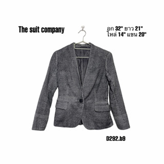 The suit company she เสื้อสูทผู้หญิง S อก 32 ยาว 21 สีเทาซับในอย่างดี