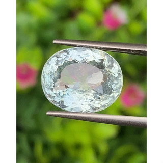 พลอย อความารีน Aquamarine 6.94 กะรัต (Cts.) พลอยแท้ อัญมณีมงคลประจําวันเกิด เครื่องประดับพลอย