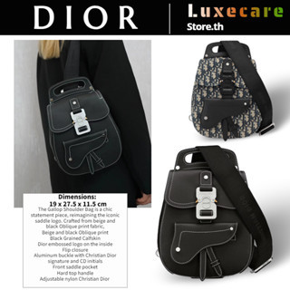 ดิออร์👜Dior GALLOP MINI Men/Shoulder Bag ผู้ชาย /กระเป๋าสะพายไหล่/กระเป๋าสะพายข้าง/กระเป๋าคาดหน้าอก/กระเป๋าดิออร์