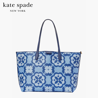 KATE SPADE NEW YORK SPADE FLOWER MONOGRAM COATED CANVAS SUTTON LARGE TOTE K9772 กระเป๋าถือ