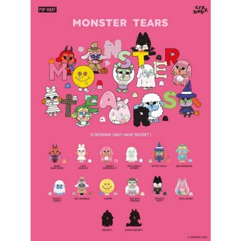 ขายแยก เช็คการ์ด พร้อมส่งในไทย🇹🇭 Cry Baby Monster Tears Blind box Popmart
