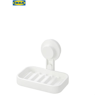 TISKEN ทิสเก็น ที่ใส่สบู่แบบดูดติดผนัง, ขาว IKEA