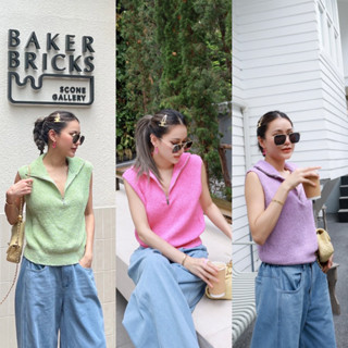 colorful knit shirt basicselected