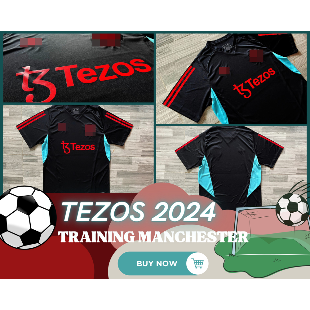 Official เสื้อฟุตบอล สโมสรฟุตบอลllมนเชสเตอร์ยูไนเต็ด ชุดซ้อมดำแดง ฤดูกาล 2023/2024 เกรดแฟนบอล Manchester United Training