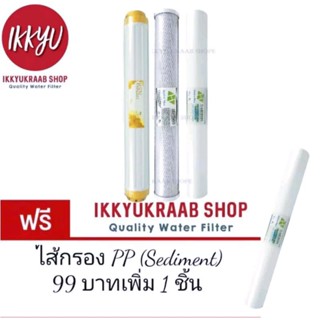 ชุดไส้กรอง  hydromax 3 ขั้นตอน 20 นิ้ว ฟรี PP 5 Micron