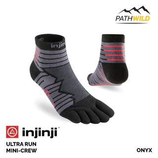 INJINJI ULTRA RUN MINI-CREW COOLMAX ถุงเท้าแยกนิ้ว เหมาะกับการวิ่ง การออกกำลังกายที่หนักหน่วง หรือใส่ในชีวิตประจำวัน