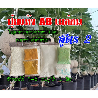 ปุ๋ยแห้ง AB เมล่อนสูตร 2 ชุด 20ลิตร(แถมปุ๋ยทำหวาน)