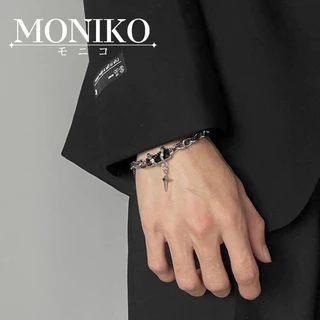 MONIKOสร้อยคอทองคำขาว Zircon Star Mans