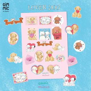 Sticker Sheet A5 🦮🦴 Lover Dog 💗✨ (Gimmic✖️worapeachh) สติ๊กเ…