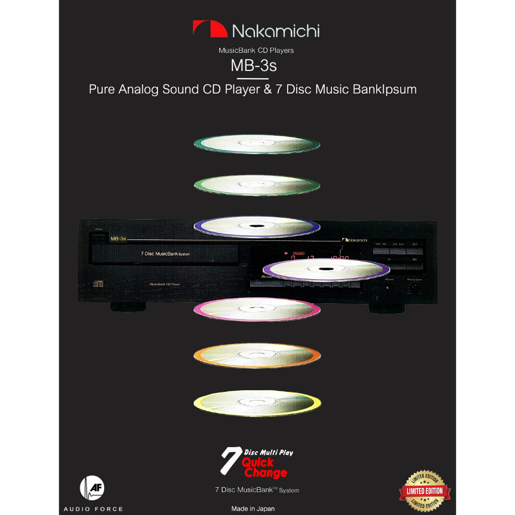 Nakamichi MB3S Pure Analog Sound CD Player