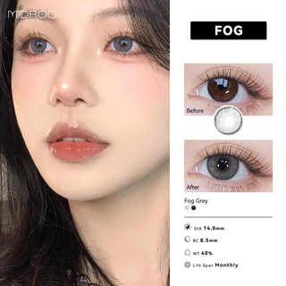 【ล้างสต๊อก】MIDROO🌈 คอนแทคเลนส์ Glaze Brown คอนเทคเลนส์รายเดือนขนาดมินิ 1คู่🌷- 14.0mm/ 14.2mm