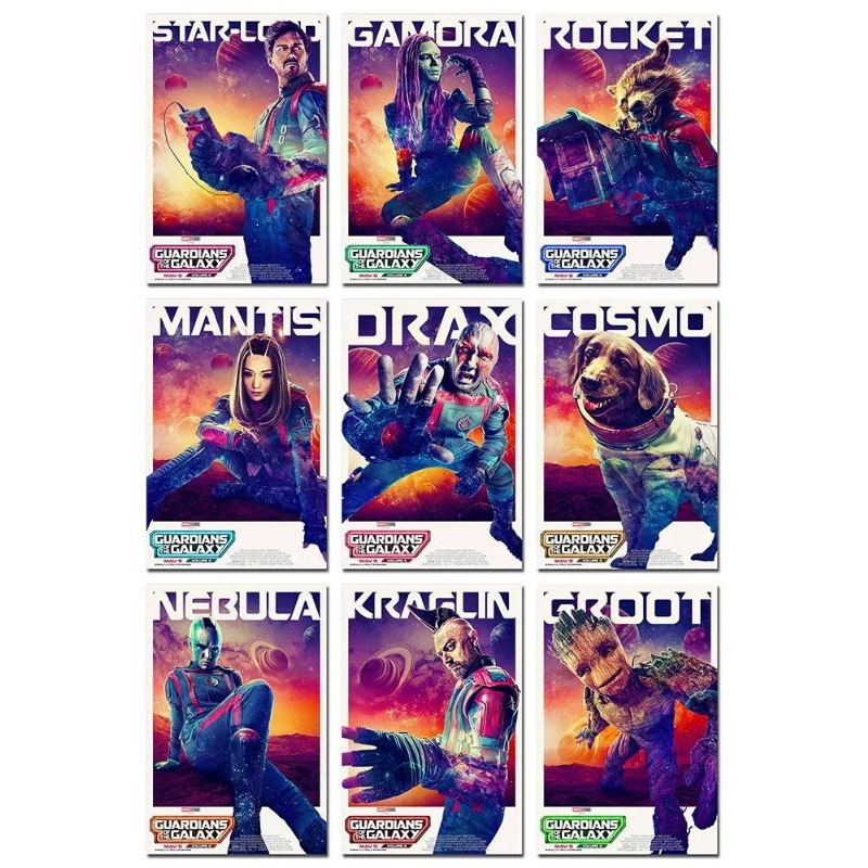 (ครบ9ลาย) โปสการ์ด Guardians of the Galaxy 3 Postcard Guardian of the Galaxy Vol.3 การ์เดี้ยนออฟเดอะ