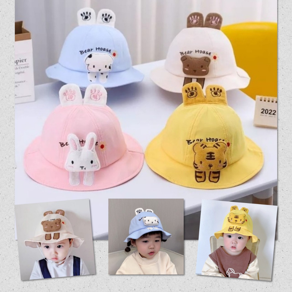 💎 หมวกเด็ก สัตว์น่ารัก หมวกกันแดดเด็ก มีสายคล้อง นุ่มเบา ระบายอากาศ ใส่สบาย เกรดพรีเมี่ยม 💎