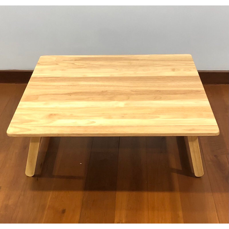 โต๊ะญี่ปุ่นสี่เหลี่ยม 80x80 cm พับขาได้ สีธรรมชาติ