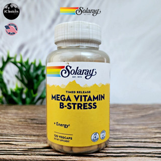 [Solaray] Mega Vitamin B-Stress, Timed-Release 120 VegCaps วิตามินบีรวม