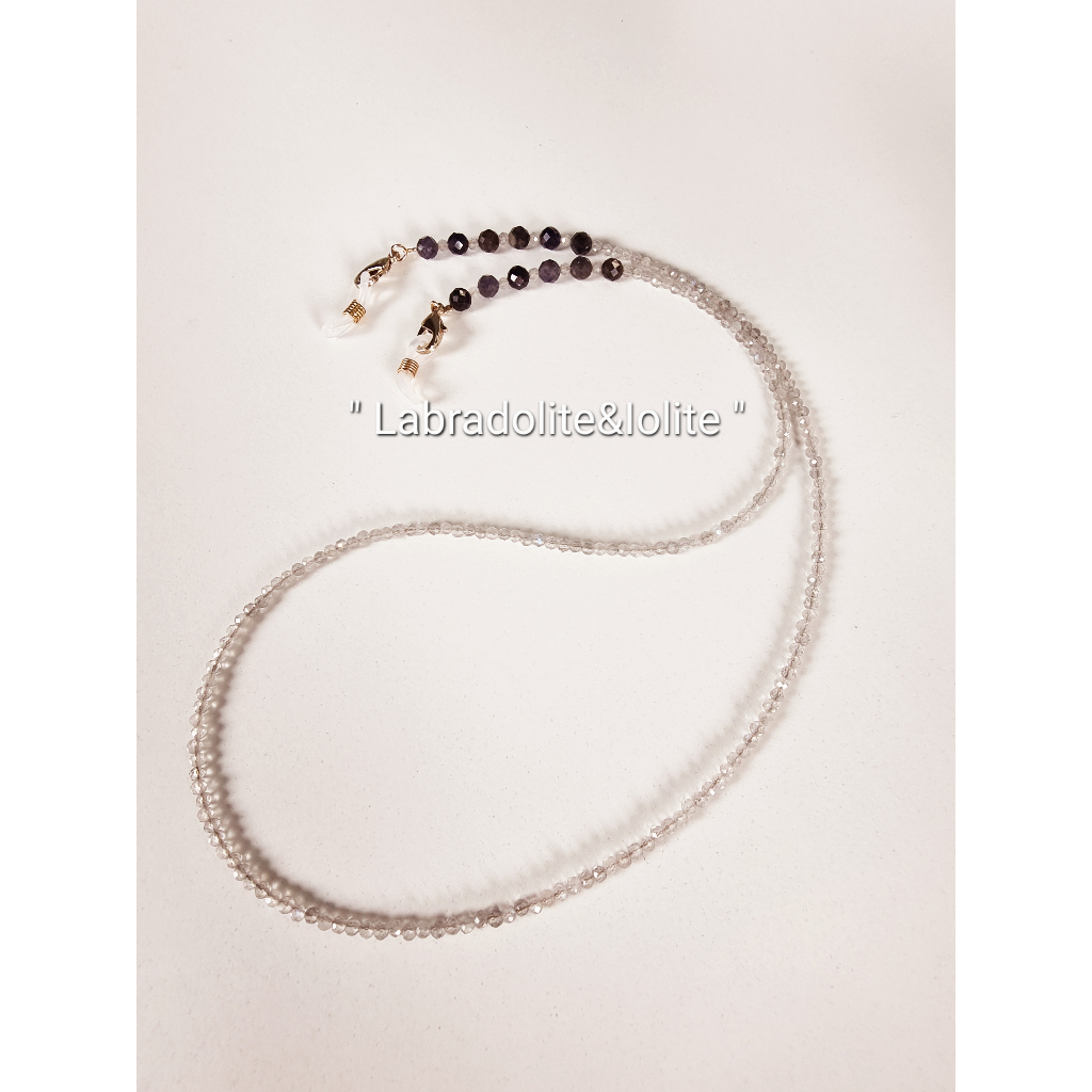 สายคล้องแมส 019A/LABRADOLITE+IOLITE