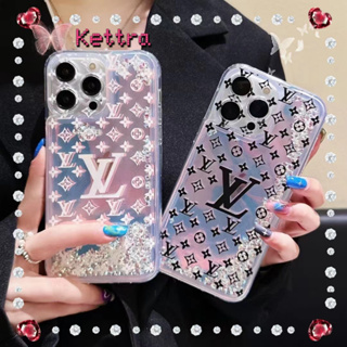 💜Kettra💜เคสใส ขอบเต็ม ป้องกันการหล่น iPhone 11 14 pro max แฟชั่น ลวดลาย ระดับสูง หรูหรา แบรนด์ไทด์ case for iPhone 12 13