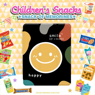 happy smile ipad case เคส3พับ เคสหลังใส แอร์9 7 10 9 gen10 2 pro10 5 air1/2/3/4/5 เจน6/7/8/9/10 2022/19 เคสไอเเพด 9934